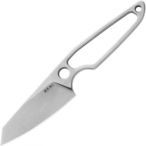 MKM-Maniago Knife Makers MA02N Makro 2 Stonewash Folding Knife Silver Handles