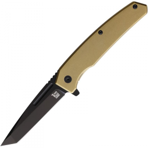 Ontario 9805 Ti 22 Equinox Linerlock Knife Bronze Handles