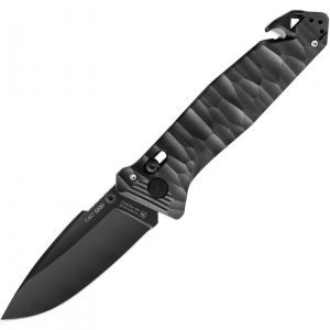 TB Outdoor 052 C.A.C. S200 Axis Lock Black Folding Knife Black Handles