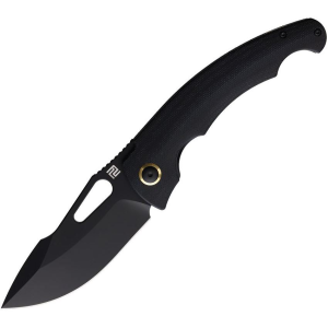 Artisan 1860PBMBK AZWKR2LJB Thumb Pull Black Knife Black Handles
