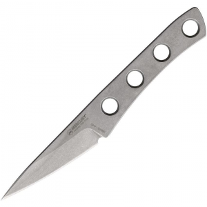 Mercury 9ARNISSPRFC Arnis Stonewash Fixed Blade Knife Silver Handles