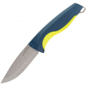 SOG 17410141 Aegis Fx Stonewash Folding Knife Indigo/Yellow Handles