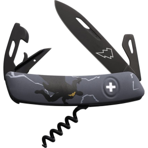 Swiza 33BLA01 D03 Pocket Adam Black Knife Gray Handles