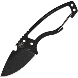 DPX Gear HTX023 HEAT Hiker Black Fixed Blade Knife Skeletonized Handles