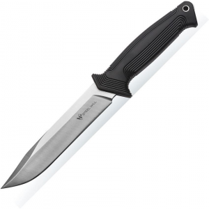 Steel Will 800 Argonaut 800 Satin Fixed Blade Knife Black Handles