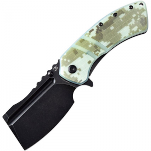 Kansept 1030B2 XL Korvid Black Stonewashed Linerlock Knife Jade Handles