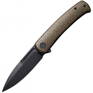Civivi Knives 21025B3 Cetos Black Stonewashed Framelock Knife Green Handles