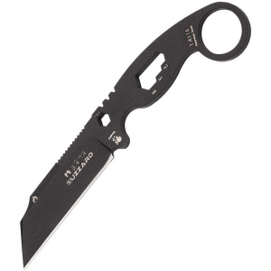 Hydra 01BLACKSBR Buzzard Vulture Black Fixed Blade Knife Wrench Integrated Handles