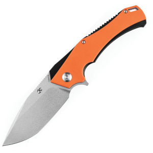 Kansept  2008A5 Mini Hellx Linerlock Knife Black Stainless/Orange Handles