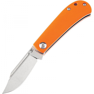 Kansept Knives 2026S8 Bevy Folder Stonewash Knife Orange Handles