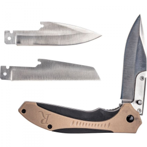 Remington 15736 RXB Linerlock Knife Tan/Black Handles