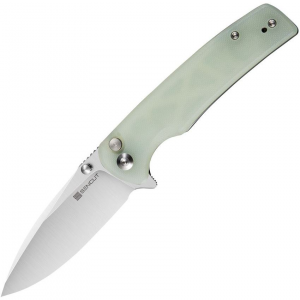 SenCut 210074 Sachse Button Lock Knife G10 Jade Handles
