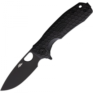 Honey Badger 1348 Medium Linerlock Knife Black Handles
