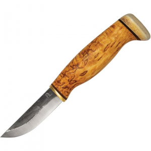 Arctic Legend 996 Handicraft Natural Fixed Blade Knife Curly Birchwood Handles