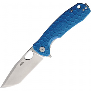 Honey Badger 1324 Large Tanto Linerlock Knife Blue Handles