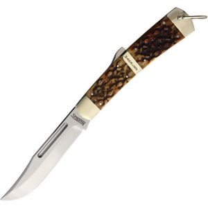 Marbles 601 Big Ole Lockback Knife Brown Bone Handles