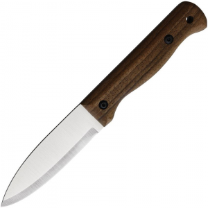 BPS B01SS BPSB01SS Camping Satin Fixed Blade Knife Walnut Handles