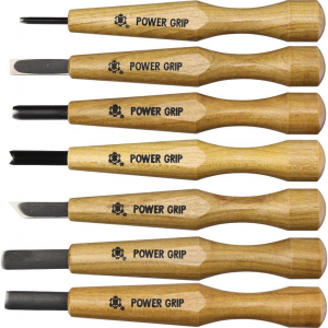 Mikihisa 077 Power Grip Wood Chisel Set 7PC