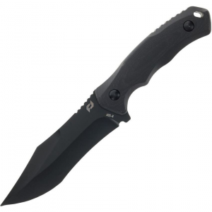 Schrade 1182618 Steel Driver Black Fixed Blade Knife Black Handles