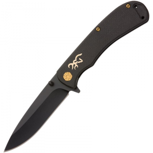 Browning 0474 Rivet Black Knife Black Handles