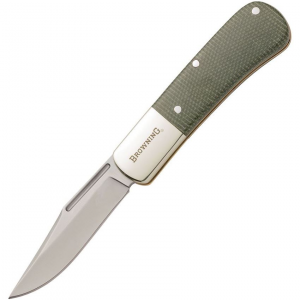 Browning 0475 Steambank Folder Knife Green Handles