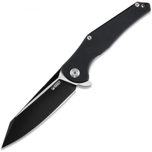 Kubey Knives 158C Folder Two-Tone Finish Knife Black Handles