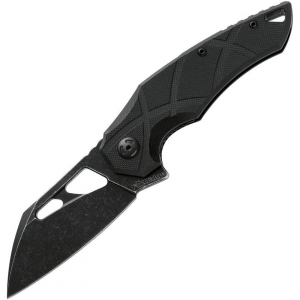 Fox Edge 010 Atrax Linerlock Knife with Black Handles