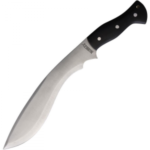 Marbles Outdoors Knives 619 Kukri Satin Fixed Blade Knife Black Micarta Handles