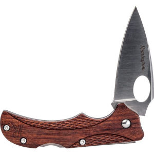 Remington 15728 Woodland Linerlock Knife Brown Handles
