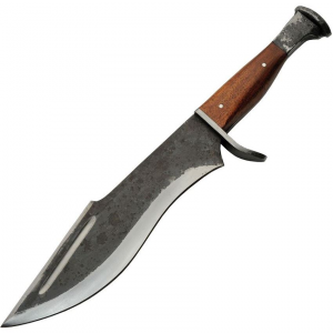 Rite Edge 7901 Forged Leaf Hunter Steel Fixed Blade Knife Brown Handles