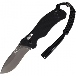 WithArmour 041BK Eagle Claw Axis Lock Gray Folding Knife Black Handles