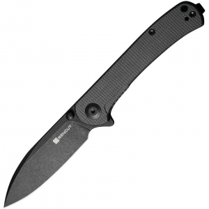 SenCut 03G Scepter Black Linerlock Knife Green Handles