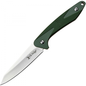 Elk Ridge HLFIX001 ERHLFIX001 Hinterland Satin Fixed Blade Knife Green Handles