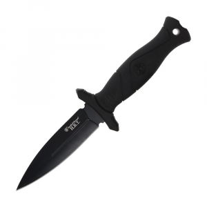 Smith & Wesson 1160816 Boot Black Fixed Blade Knife Black Rubber Handles