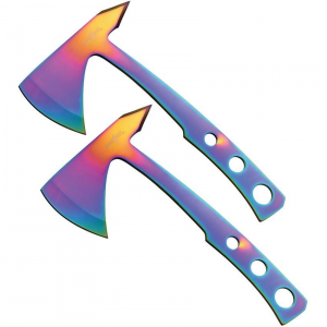 Perfect Point 107RB2 Throwing Spectrum TiNi Axe Set Spectrum Stainless Handles