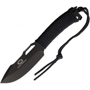 WithArmour 003BK Yaksha Black Fixed Blade Knife Black Handles