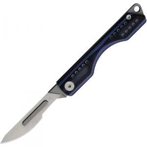 Ketuo 011 Mini Folder Satin Folding Knife Black/Blue Handles