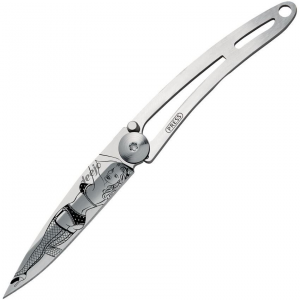 Deejo 7AK004 Tattoo Linerlock Knife 15g Pin Up