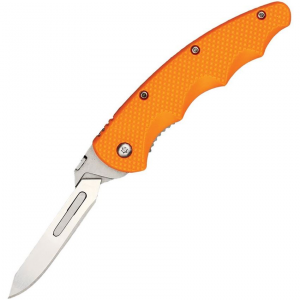 Wiebe 017MK Monarch Scalpel Linerlock Knife Orange Handles