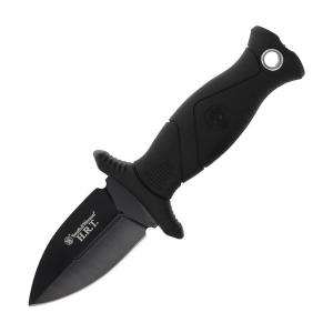Smith & Wesson 1160815 Small Boot Black Fixed Blade Knife Black Handles