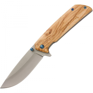 Browning 0375 Linerlock Knife Olive Wood Handles