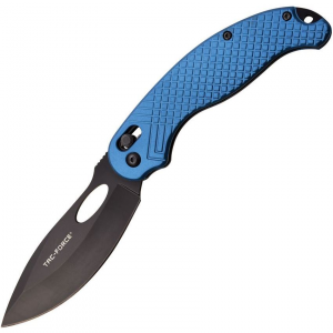 Tac Force 1037BL Rapid Lock Satin Folding Knife Blue Handles