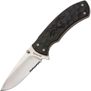 Browning 0428B Small Primal Linerlock Knife Black Handles