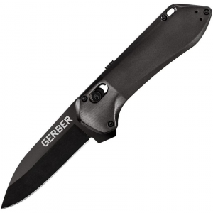 Gerber 3519 Highbrow Pivot Lock Black Knife Black Handles