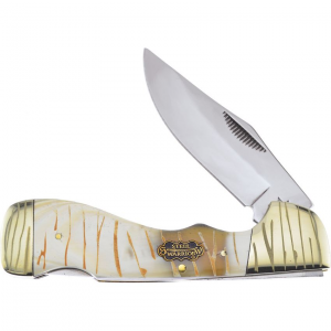 Frost SW405TG Choctaw Lockback Knife Tiger Bone Handles