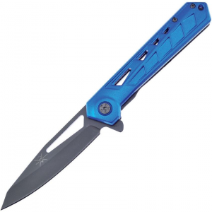 Frost TX57BL Assist Open Linerlock Knife with Blue Handles