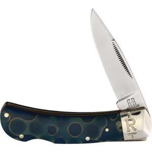 Rough Rider 2069 Lockback Knife Blue Swirl Handles