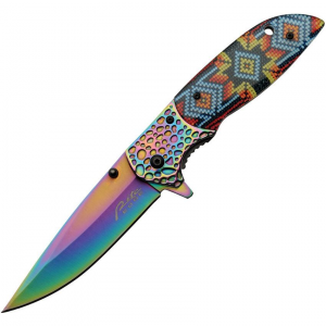 Rite Edge 300534 Native Beads Assist Open Linerlock Knife