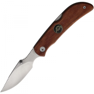 Outdoor Edge CL10WB Caper Lite Lockback Knife Brown Wood Handles
