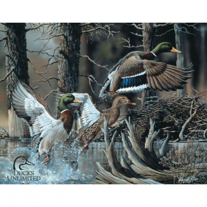 Tin Sign 1204 Ducks Unlimited Rich Vibrant Colors and Heavy Embossing Tin Sign